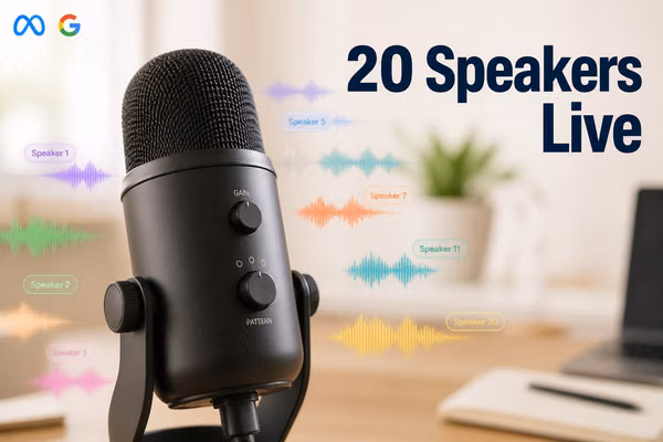 Meta's Muse Voice Transcribe Follows Speakers and Languages Live Feature Image