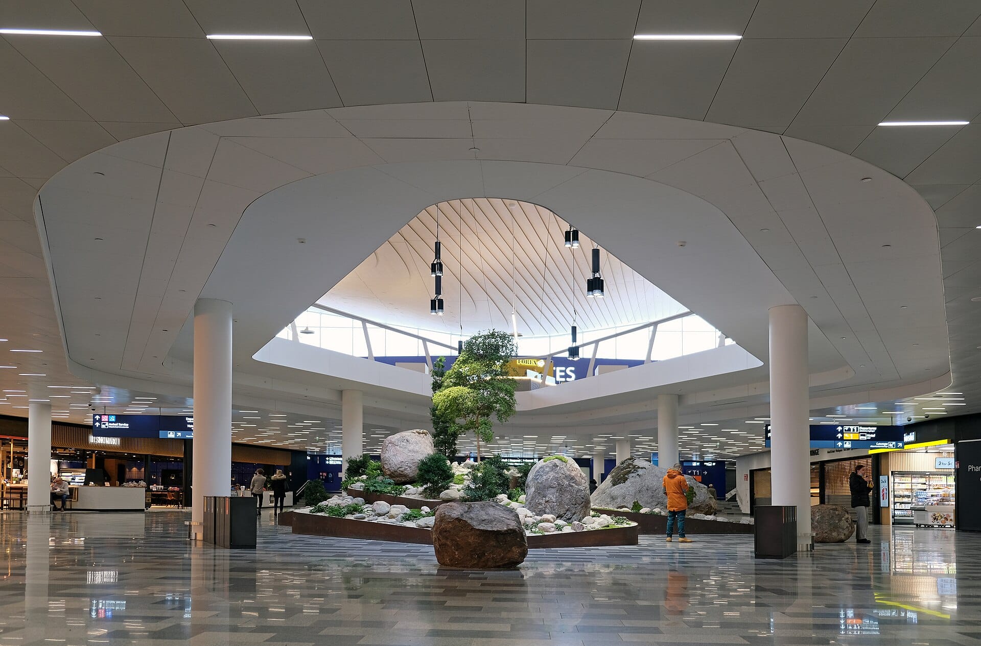 Departure hall at Helsinki Airport