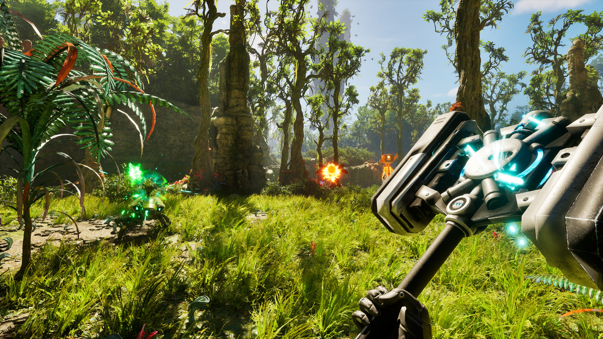 Exploring a plant in Rocket Squad Infinity 