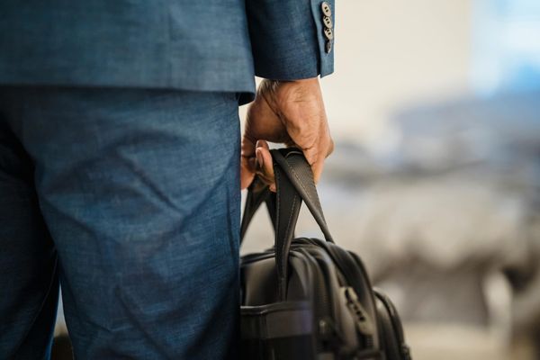 Professional man holding briefcase.