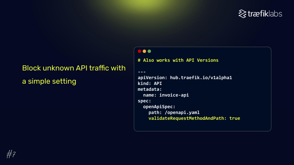 file showing setting for blocking unknown traffic