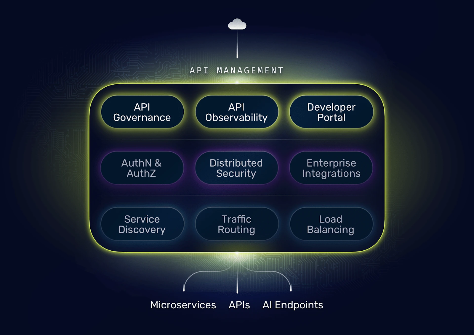 Traefik Hub API management capabilities diagram