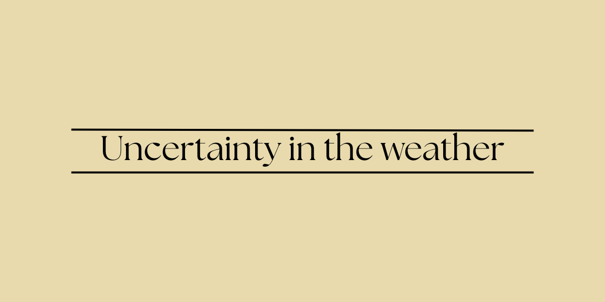 Uncertainty in the weather