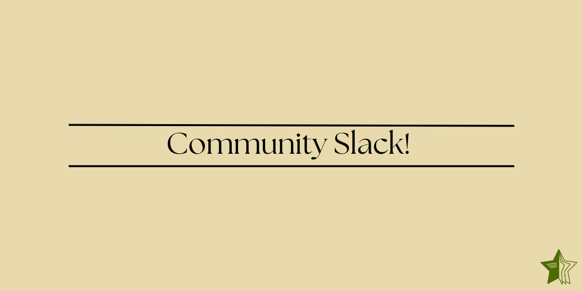 Join our Community Slack!