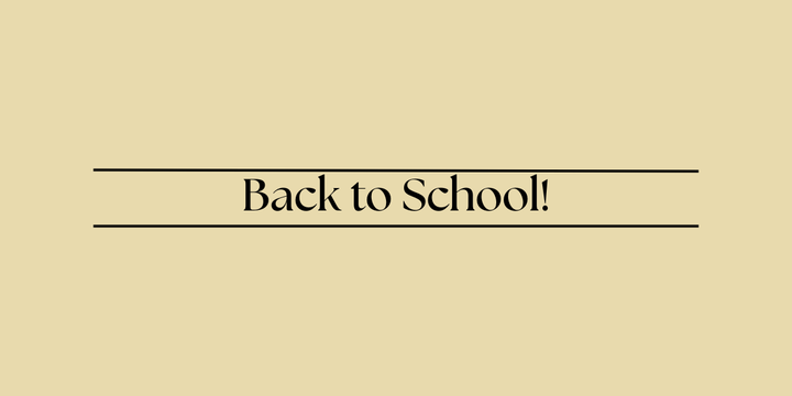 Back to School!