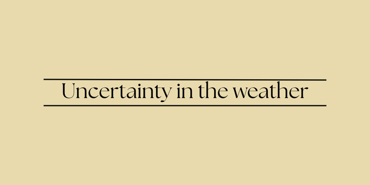 Uncertainty in the weather
