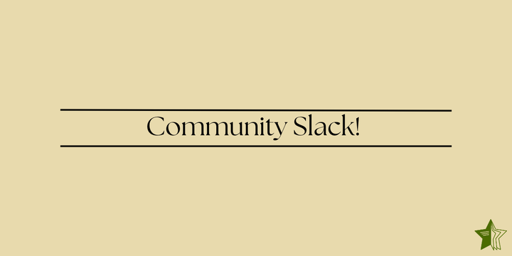 Join our Community Slack!