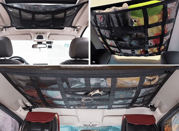 Get Organized With A  Car Ceiling Cargo Net