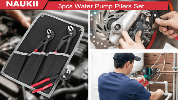 NAUKII 3-Piece Water Pump Pliers Set: Essential Tools for Pros