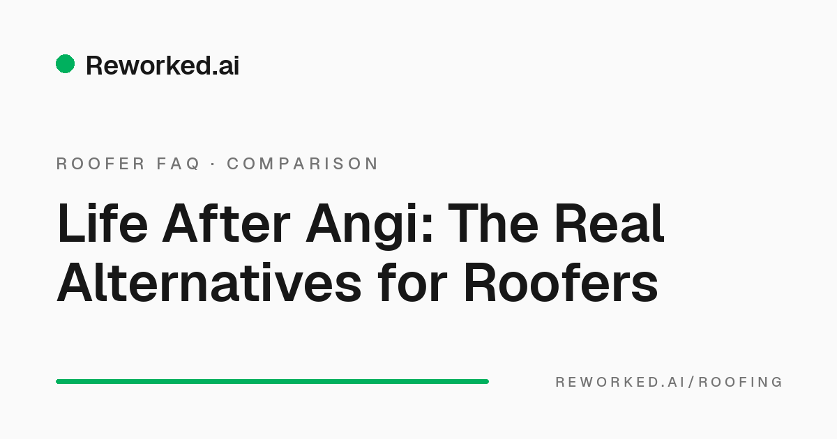 Angi and HomeAdvisor alternatives for roofers