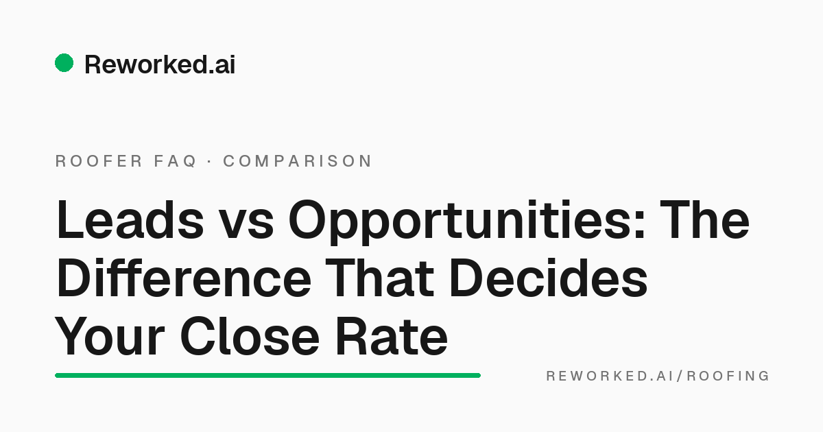 Buying roofing leads vs AI-Qualified Opportunities