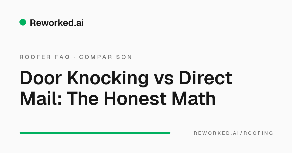 Door knocking vs direct mail for roofing sales
