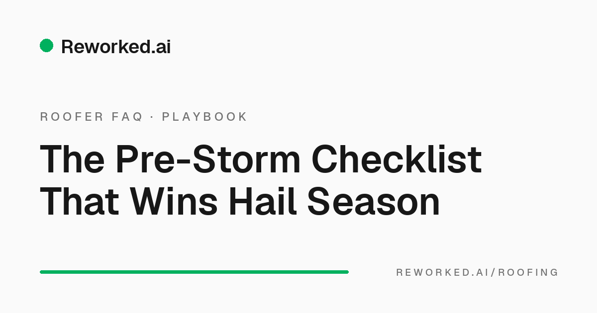 How should roofers prepare for hail season?