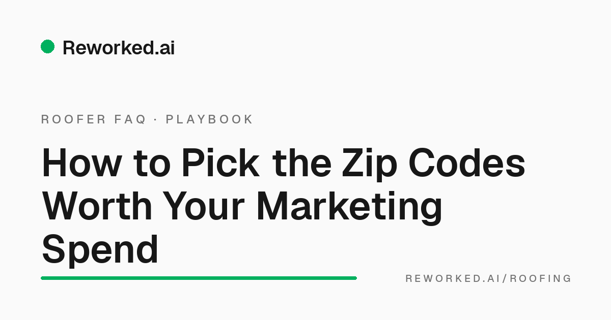 How to choose zip codes for roofing marketing