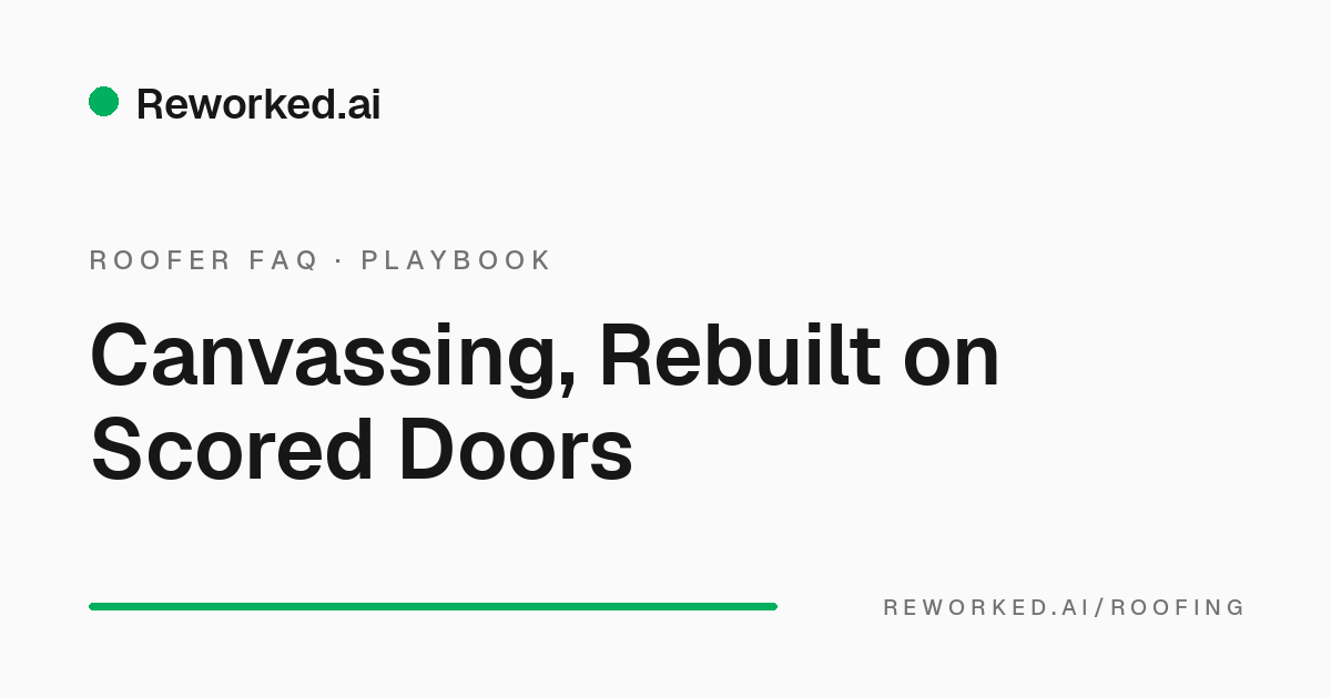 Roofing canvassing: how to make every knock count