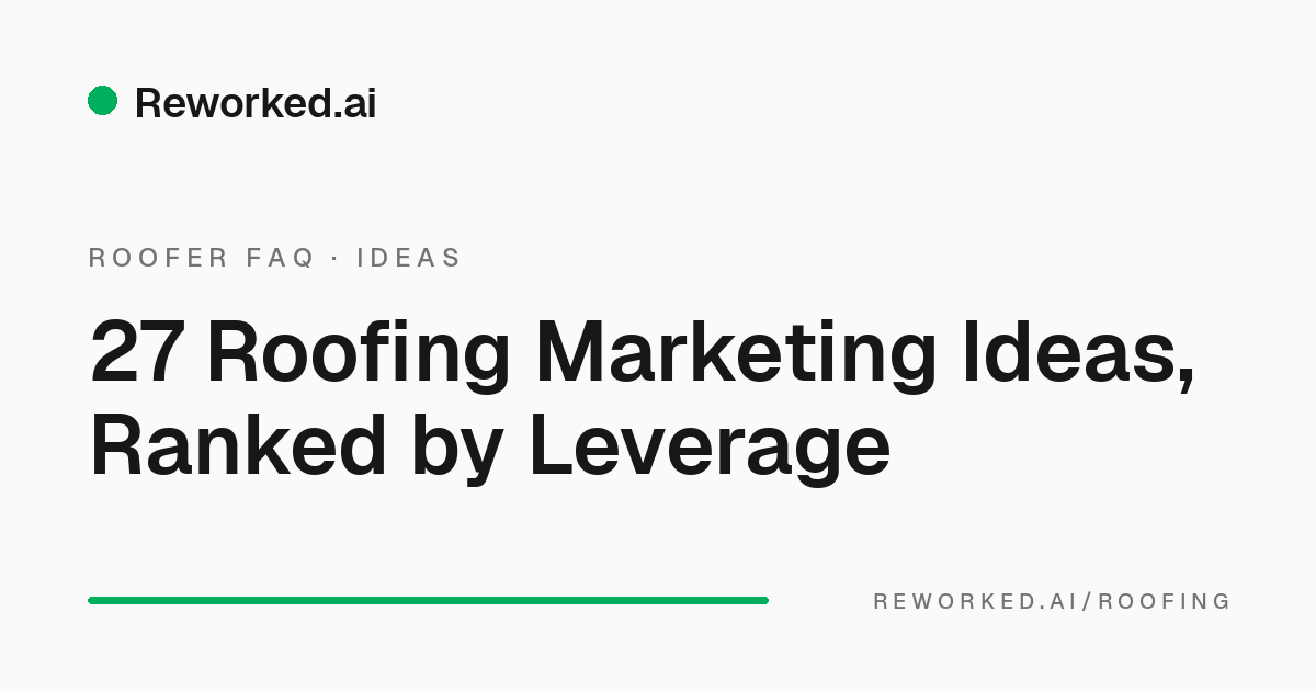 27 roofing marketing ideas that actually convert
