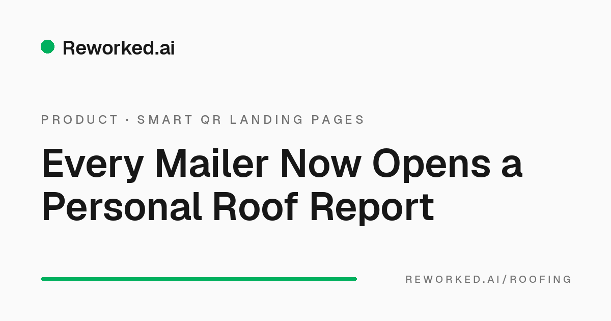 Stop sending homeowners to your homepage. Send them to their roof.