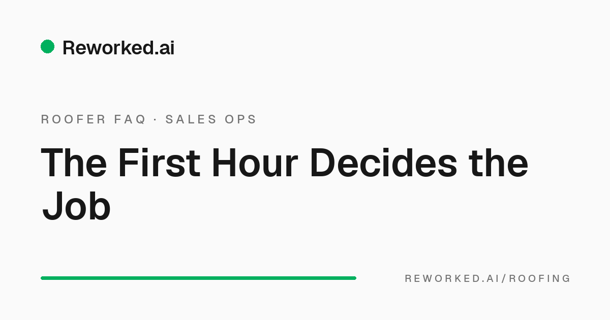 Speed to lead: why roofers lose jobs in the first hour