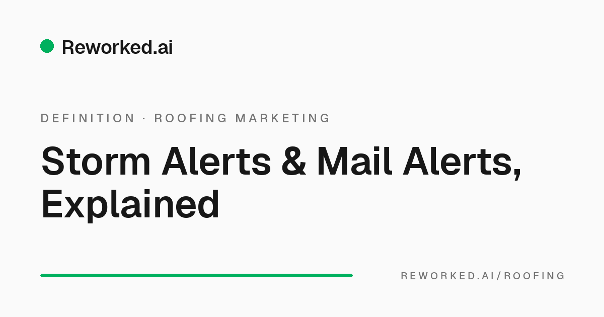 Storm Alerts and Mail Alerts, explained