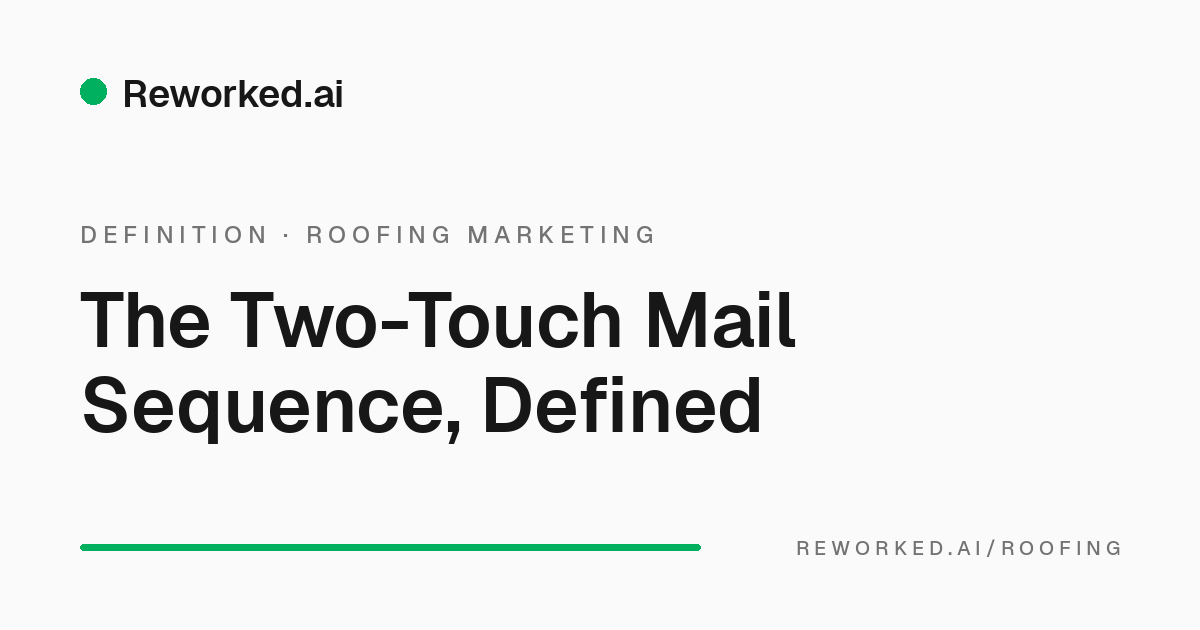 What is a two-touch mail sequence?