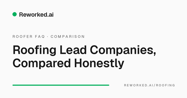 The best roofing lead companies — and the alternative