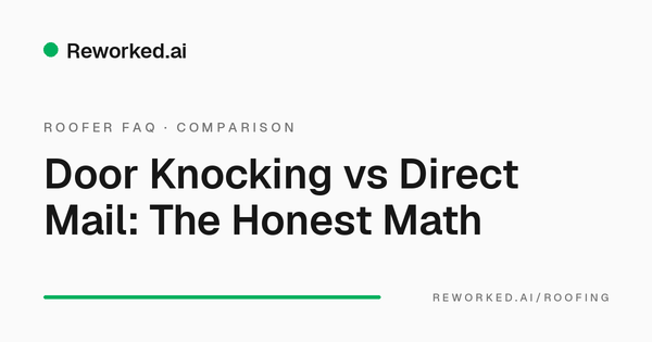 Door knocking vs direct mail for roofing sales