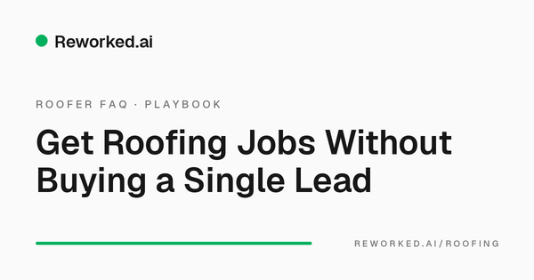 How to get roofing jobs without buying leads