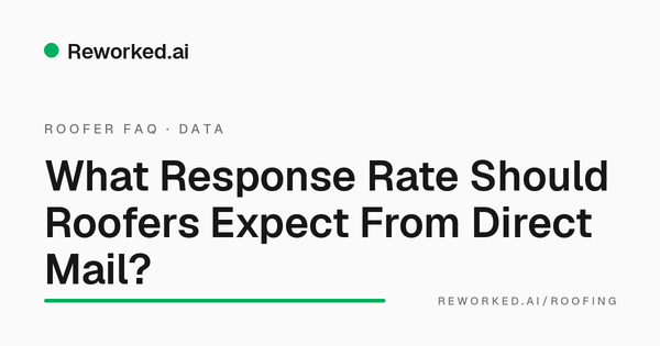 Roofing direct mail response rates: the real numbers