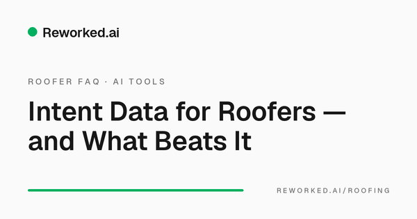 Roofing intent data: what it is, what it costs, how to buy it
