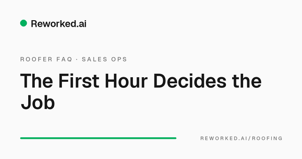 Speed to lead: why roofers lose jobs in the first hour