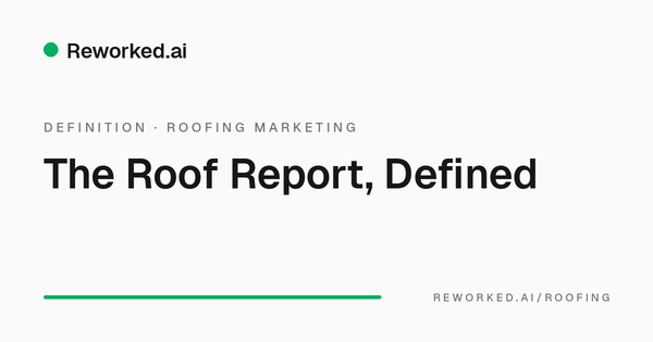 What is a roof report and what does it include?