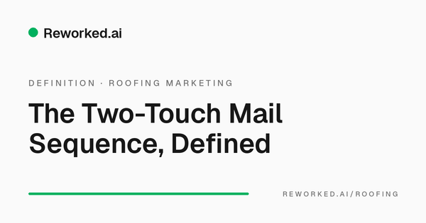 What is a two-touch mail sequence?