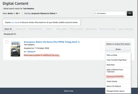 Download EPUB/PDF in More actions