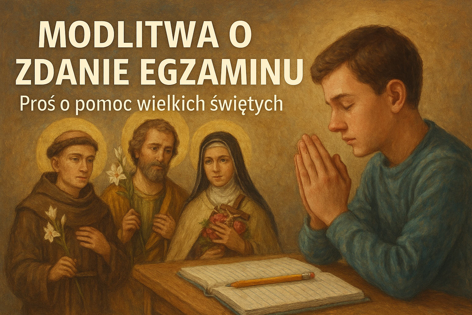 Modlitwa o zdanie egzaminu. Proś o pomoc wielkich świętych