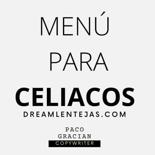 Menú para celiacos