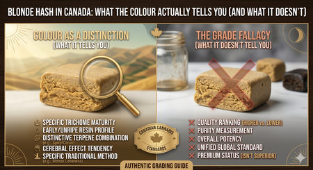 Blonde hash in Canada: what the colour actually tells you (and what it doesn't)