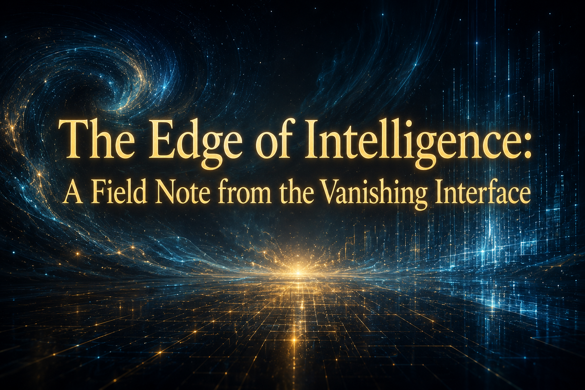 The Edge of Intelligence: A Field Note from the Vanishing Interface