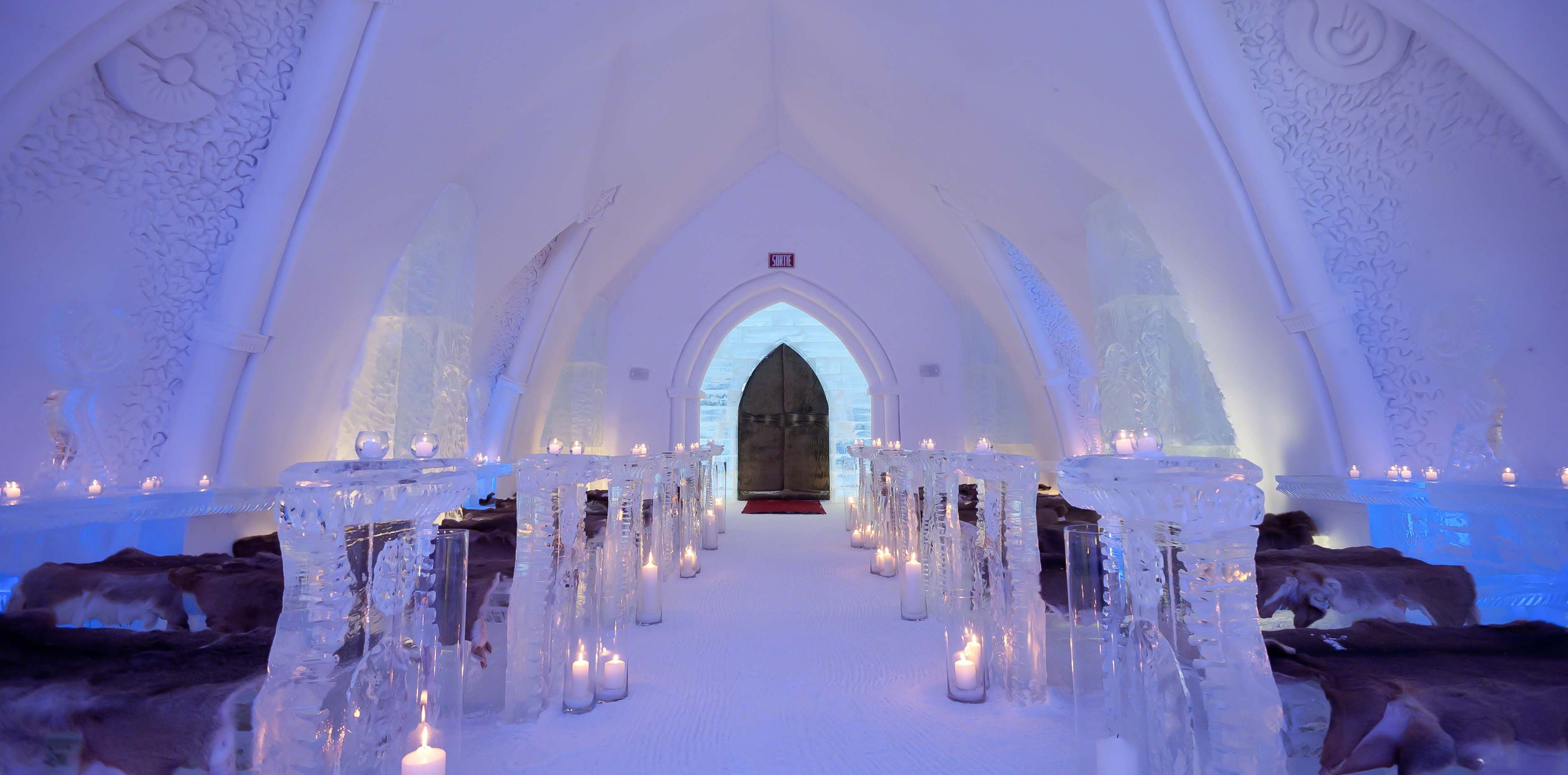 10 lugares imperdíveis no Canadá hotel de gelo