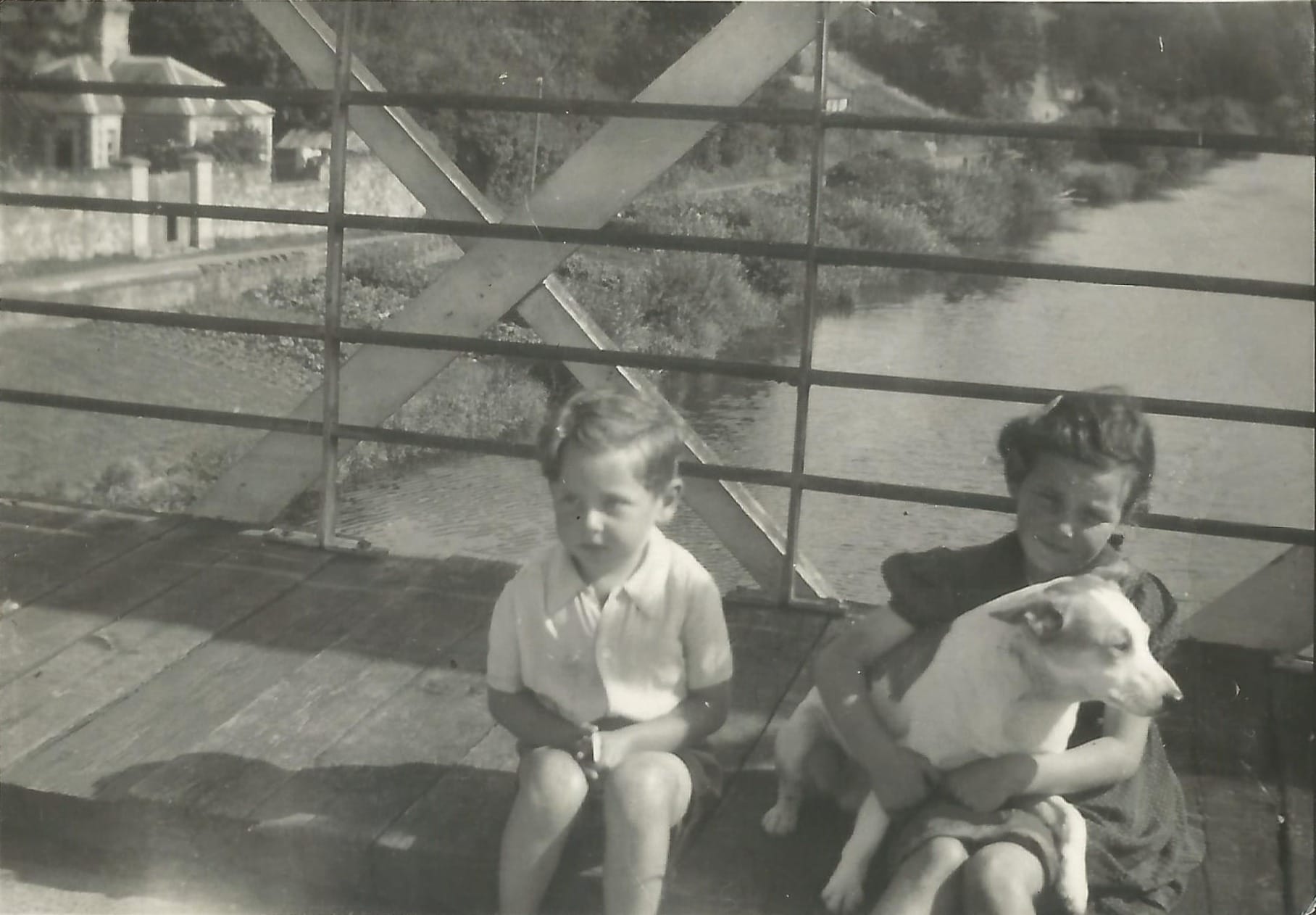 "Terry Cooney and Ma on the bridge".