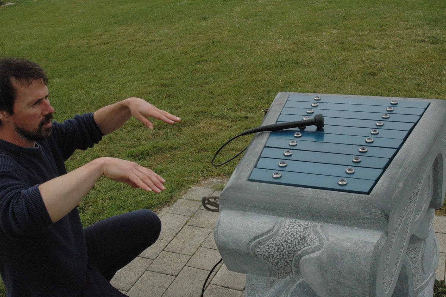 An artist coaxes music out of stone and metal in Balbriggan, building lithophones and metallophones