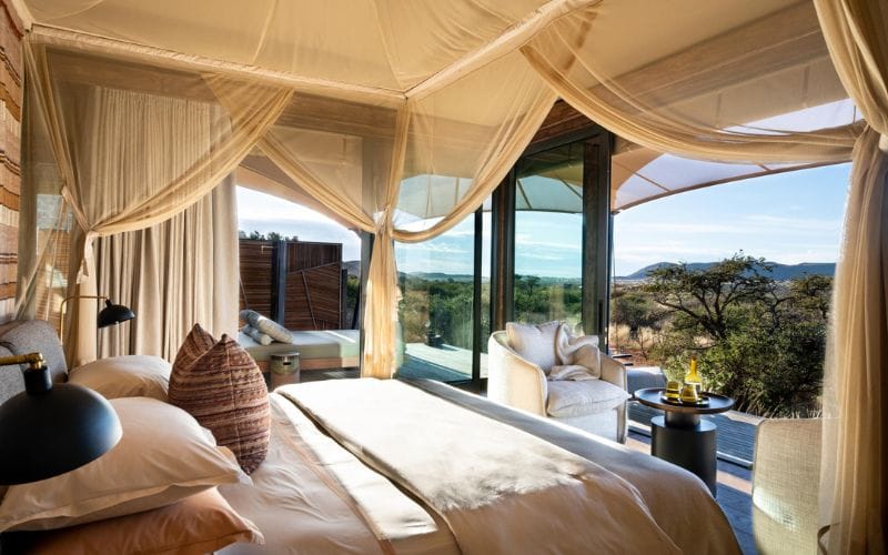 The view from a luxury safari suite