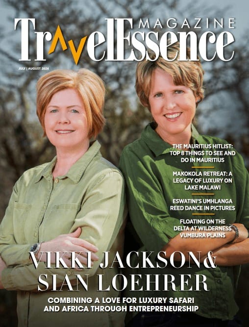 The cover of Travel Essence Magazine, featuring Vikki Jackson and Sian Loehrer