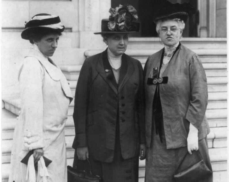 from: https://en.wikipedia.org/wiki/Social_housekeeping#/media/File:Julia_Lathrop,_Jane_Addams,_and_Mary_McDowell_in_Washington_3a50129u.tif