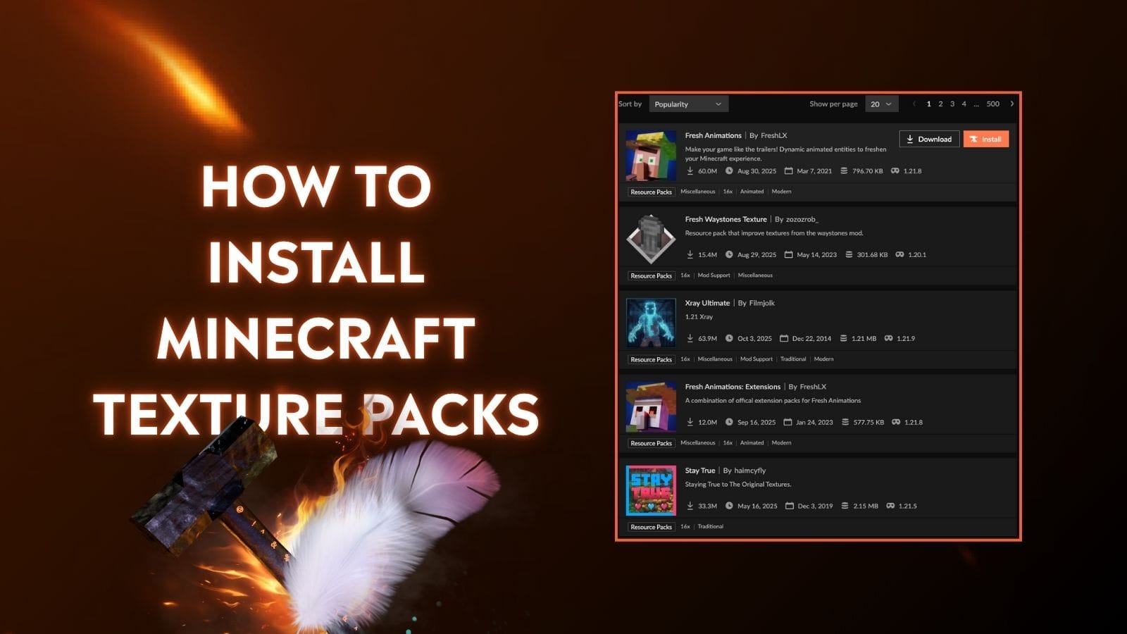 How to Install Minecraft Texture Packs - Complete Guide