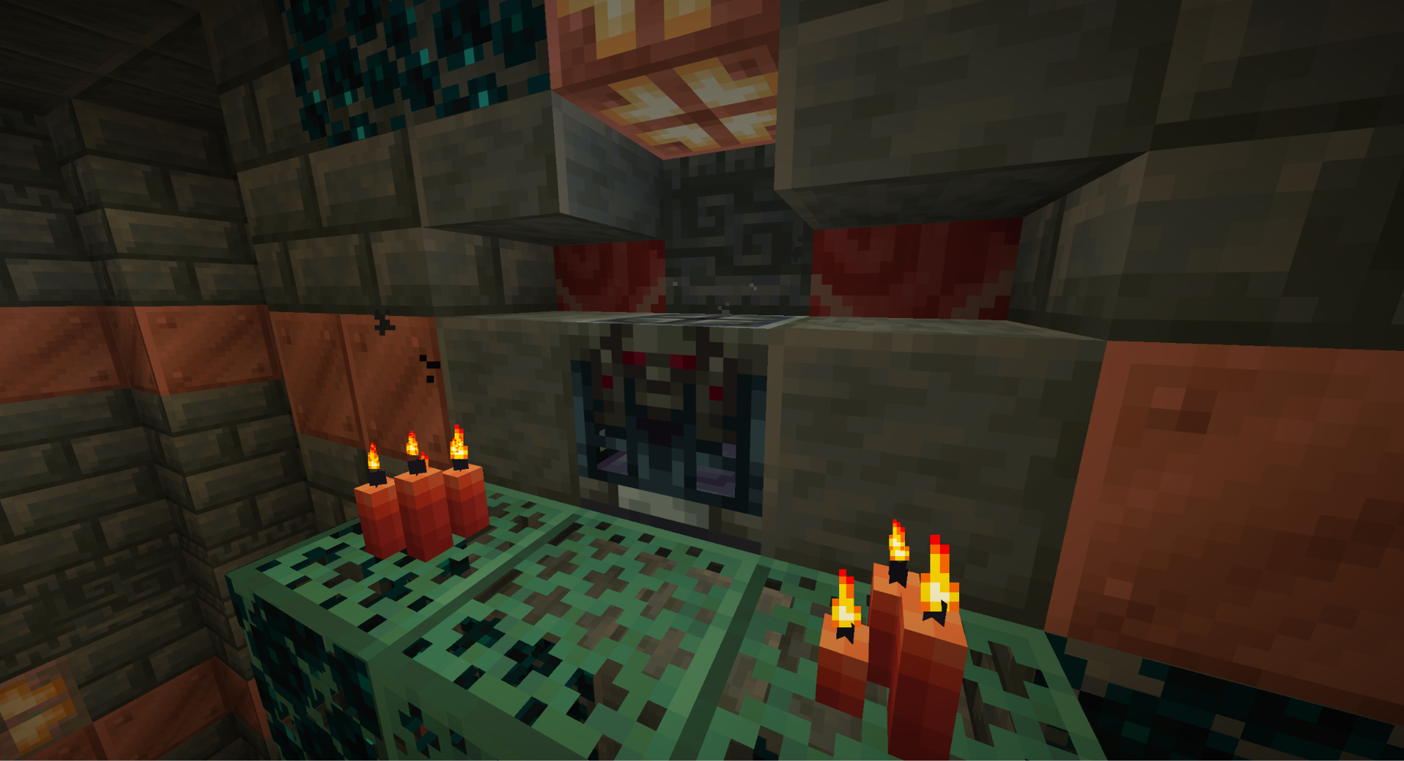 A Minecraft screenshot of an Ominous Vault.