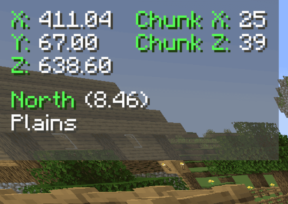 Coordinates Display Mod