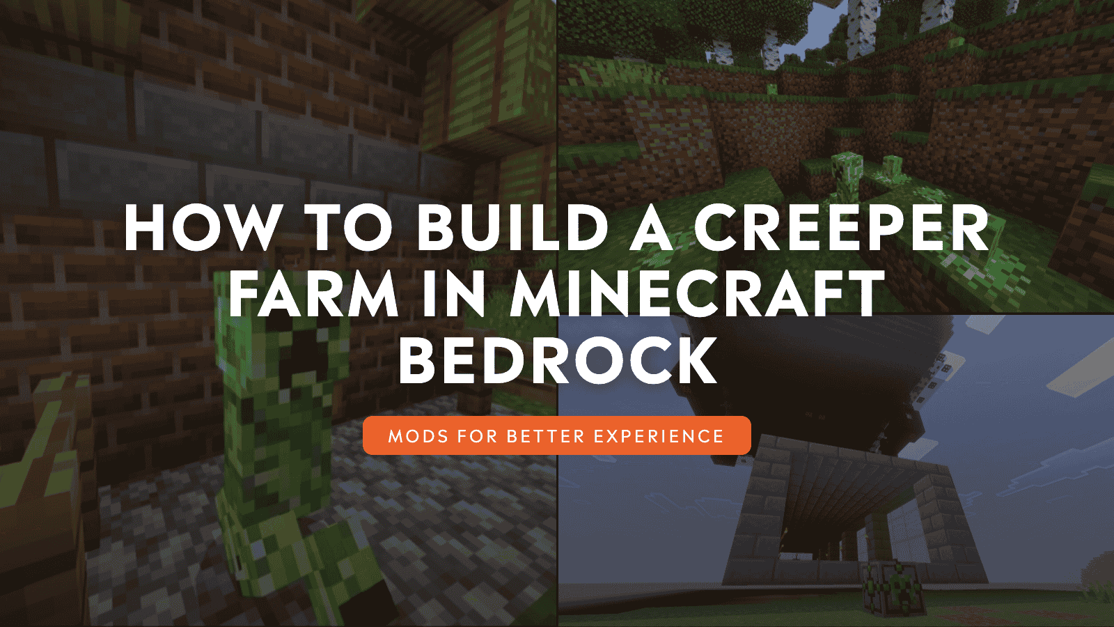 How to Build A Creeper Farm In Minecraft Bedrock