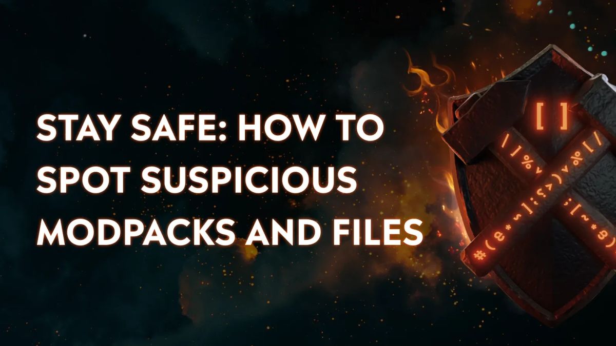 Screenshot of CurseForge app displaying a warning popup about suspicious override files when importing a modpack