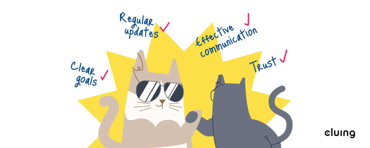 Essentials for successful client collaboration: Clear goals, Effective communication, Regular updated, Trust