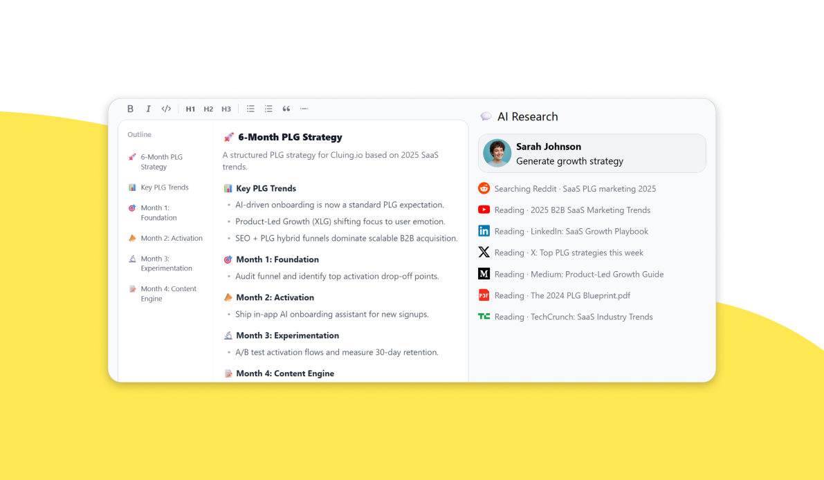 AI Chat That Keeps Context - Build Marketing Strategy from Your Own Insights